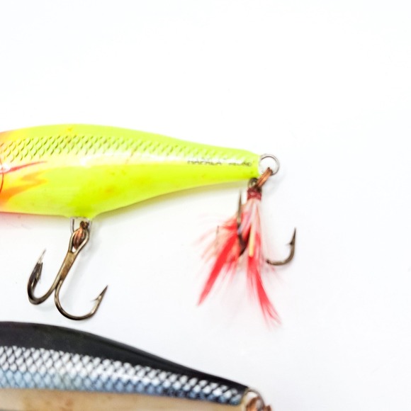Rapala Fishing Lures Lot of 3 Made in Ireland Topwater Lure Feather Tail Vintage - Picture 4 of 8